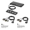 Belkin 4-Port Dual Head DVI Modular Secure KVM Switch PP4.0 W/ Remote | F1DN204MOD-DD-4