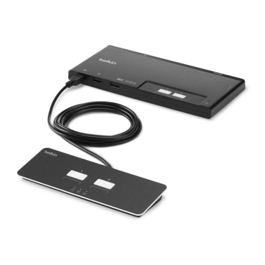 Belkin 2-Port Single Head Modular Secure KVM Switch Base Unit PP4.0 W/ Remote | F1DN102MOD-BA-4