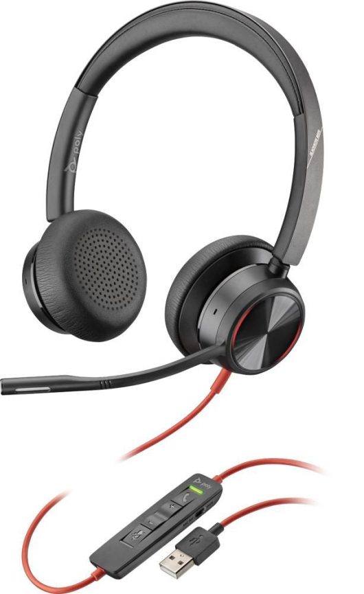 POLY Blackwire 8225 Wired USB Type-A Black Headset