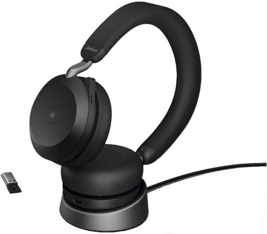 Jabra Evolve2 75 USB Type-A MS Teams Headset with Desk Stand