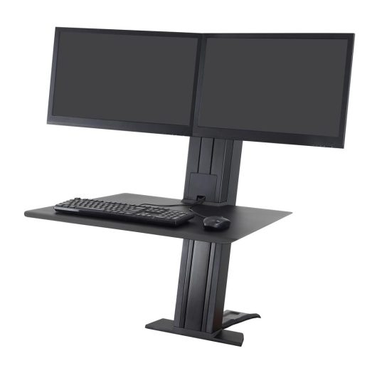 Ergotron 33-407-085 WorkFit-SR, Dual Monitor, Standing Desk Workstation, Black