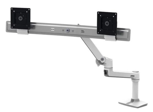 Ergotron 25" LX Dual/Multi LCD Direct Arm Desk Mount White | 45-489-216
