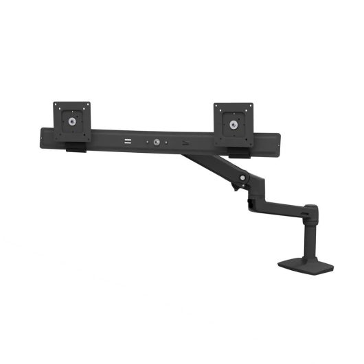 Ergotron 40" LX Dual LCD Stacking Arm Tall Pole Desk Mount | 45-509-224