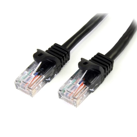 StarTech 45PAT3MBK Cat5e Patch Cable with Snagless RJ45 Connectors - 3m, Black