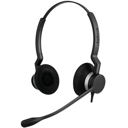 Jabra BIZ 2300 Duo USB Corded Headset for Voice or Video Conferencing