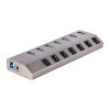 StarTech 5G7AIBS-USB-HUB-EU 7-Port Self-Powered USB-C Hub with Individual On/Off Switches, USB 3.0 5Gbps Expansion Hub w/Power Supply, Desktop/Laptop USB-C to USB-A Hub, USB Type C Hub w/BC 1.2