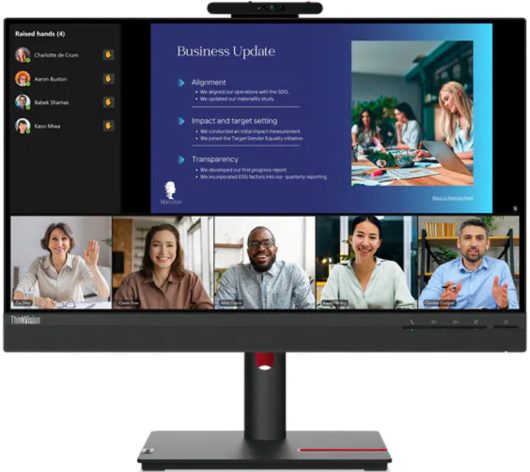 Lenovo 63D8MAT3UK ThinkVision T24v-30 24" Class Webcam 1920 x 1080 Full HD LCD Monitor
