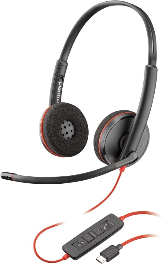 Poly Blackwire 3220 Wired Black Headset