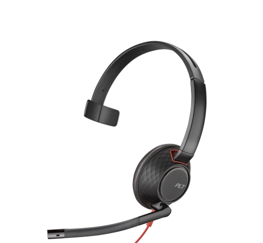 POLY Blackwire 5210 Monaural USB-C Headset + 3.5mm Plug + USB-C/A Adapter