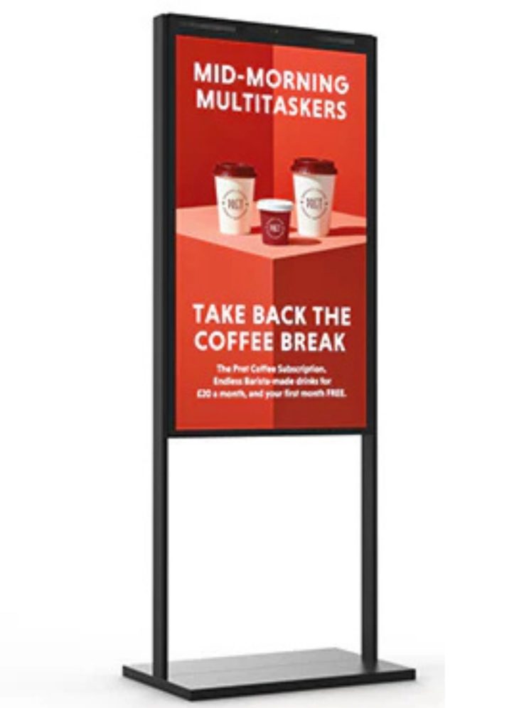 55" Double-Sided Ultra High Brightness Digital Display | 3500 cd/m² Floor Standing Signage
