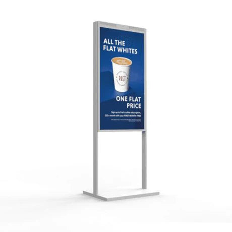 Moove 49" White Double-Sided Ultra High Brightness Digital Display | 3500 cd/m² Floor Standing Signage