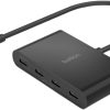 Belkin Interface Hub 4-Port USB Type-C 10000 Mbit/s Black | AVC018BTBK