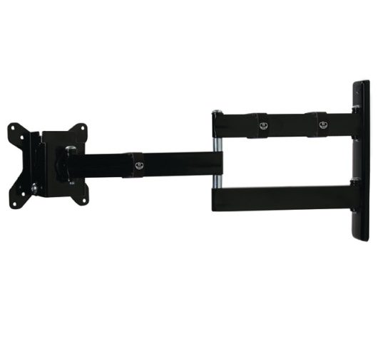 B-Tech 28" Double Arm Flat Screen Tilt & Swivel Wall Mount | BT7513/PB