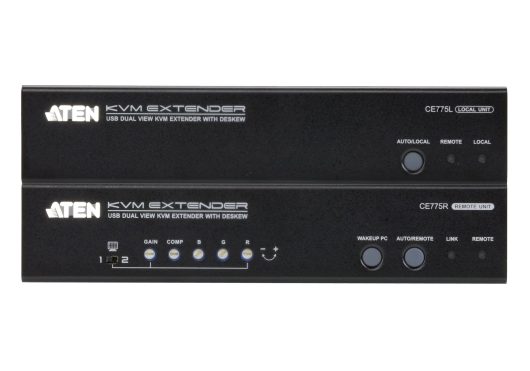 Aten USB VGA Dual View Cat 5 KVM Extender with Deskew (1280 x 1024@300m) | CE775-AT-E