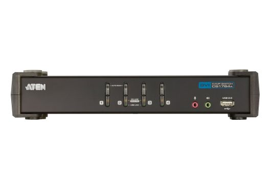 Aten 4-Port USB DVI KVM Switch with Audio - CS1764A-AT-E