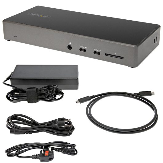 StarTech DK31C2DHSPDUE Notebook Dock/Port Replicator Wired USB 3.2 Gen 2 (3.1 Gen 2) Type-C Black, Grey