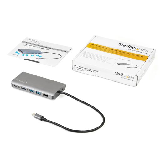 StarTech DKT30CHVAUSP Notebook Dock/Port Replicator Wired USB 3.2 Gen 1 (3.1 Gen 1) Type-C Black, Grey