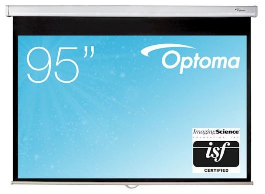 Optoma DS-1095PMG+ Manual Pull Down Projector Screen - 16:10 Ratio 203 x 126.9cm