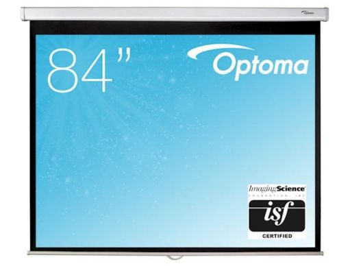 Optoma DS-9084PMG+ Manual Pull Down Projector Screen - 16:9 Ratio 186 x 104.5cm
