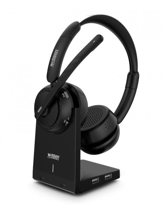 Urban Factory MOVEE MAX Headset Wireless Head-band Gaming USB Type-A Bluetooth Charging Stand Black | HBV70UF