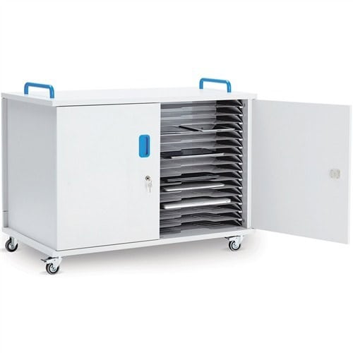 Lapcabby Lyte Double Door 32 Metal Shelf Mobile AC Charger Trolley