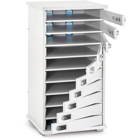 Lapcabby Universal Lyte Multi Door 10 Devices up to 15.6" Station Charger Cabinet