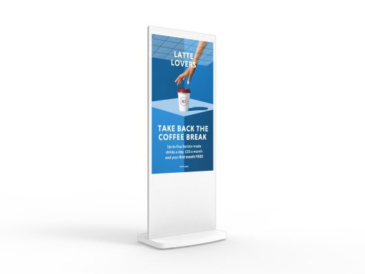 Moove 50" Interactive Touch Screen Freestanding Digital Poster - White