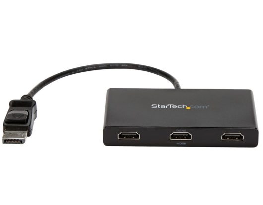 Startech 3-Port Multi Monitor Adapter - DisplayPort 1.2 to 3x HDMI MST Hub | MSTDP123HD