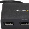 Startech 3-Port Multi Monitor Adapter - Mini DisplayPort to DisplayPort MST Hub | MSTMDP123DP
