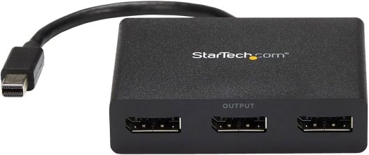 Startech 3-Port Multi Monitor Adapter - Mini DisplayPort to DisplayPort MST Hub | MSTMDP123DP