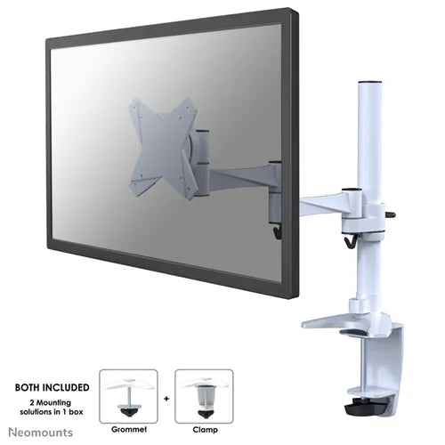 NeoMounts FPMA-D1330WHITE Monitor Arm Desk Mount - For 10-30" Screen