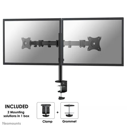Neomounts 10"-27" Dual LCD Desk Mount | NM-D135DBLACK