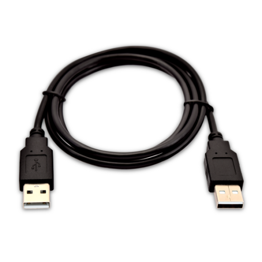 V7 USB A Male to USB A Male Cable USB 2.0 480 Mbps 1m/3.3ft Black - V7USB2AA-01M-1E