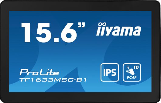 iiyama ProLite TF1633MSC-B1 15.6" PCAP 10 Points Touch Screen Monitor