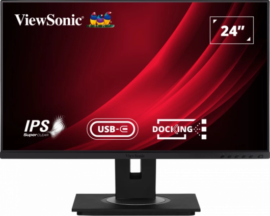 ViewSonic VG2456 24” Docking Monitor featuring USB Type-C and Ethernet