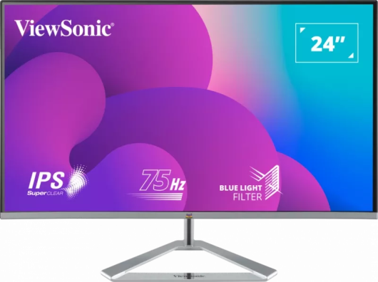 ViewSonic VX2476-SMH 24" IPS 75Hz Monitor with Frameless Bezel