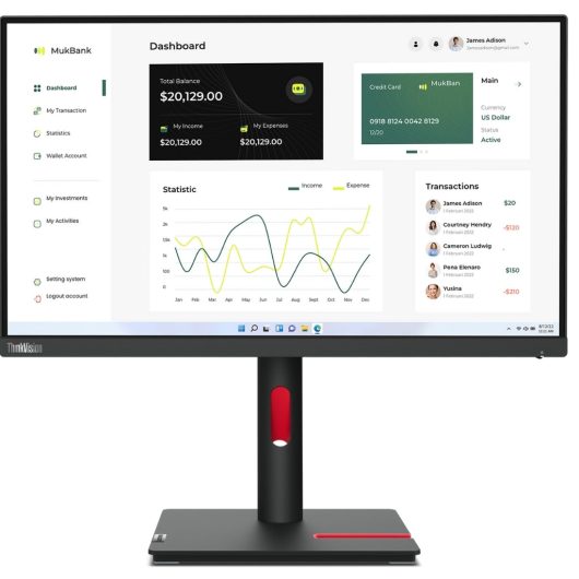 Lenovo 63B2MAT6UK ThinkVision T23i-30 23" FHD Monitor