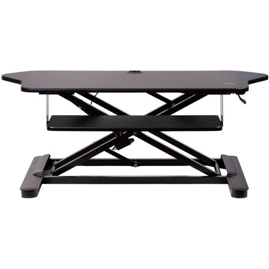 StarTech ARMSTSCORNR Corner Sit Stand Desk Converter with Keyboard Tray