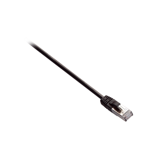 V7 Black Cat6 Shielded (STP) Cable RJ45 Male to RJ45 Male 2m 6.6ft - V7CAT6STP-02M-BLK-1E
