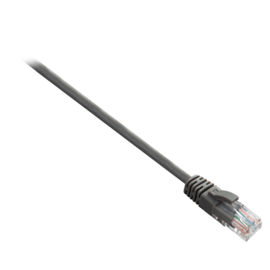 V7 Grey Cat6 Unshielded (UTP) Cable RJ45 Male to RJ45 Male 0.5m 1.6ft - V7CAT6UTP-50C-GRY-1E
