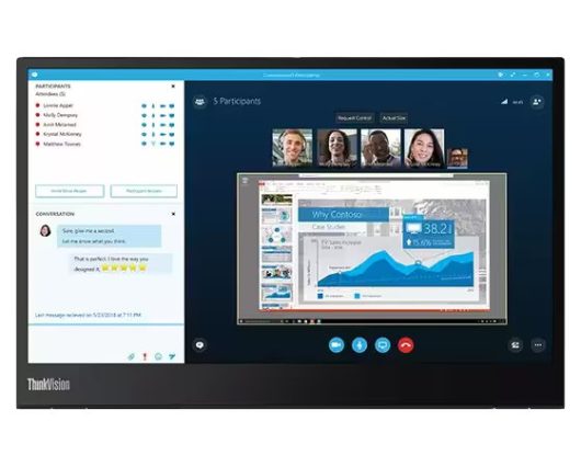 Lenovo 61DDUAT6UK ThinkVision M14 14" 60Hz Full HD USB-C Mobile Monitor