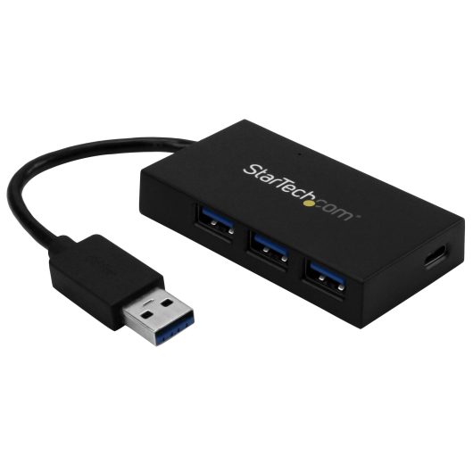 StarTech HB30A3A1CFB 4 Port USB 3.0 Hub - USB Type-A Hub with 1x USB-C & 3x USB-A Ports (SuperSpeed 5Gbps) - USB Bus Powered - USB 3.2 Gen 1 Adapter Hub - Portable/Laptop USB Hub