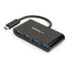 Startech HB30C4AB 4-Port USB-C Hub - USB-C to 4x USB-A - USB 3.0 Hub - 5Gbps - Bus Powered