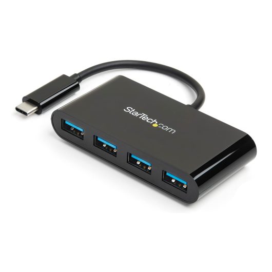 Startech HB30C4AB 4-Port USB-C Hub - USB-C to 4x USB-A - USB 3.0 Hub - 5Gbps - Bus Powered