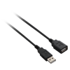 V7 USB A Female to USB A Male USB 2.0 Extension Cable 480 Mbps 3m/10ft Black - V7E2USB2EXT-03M