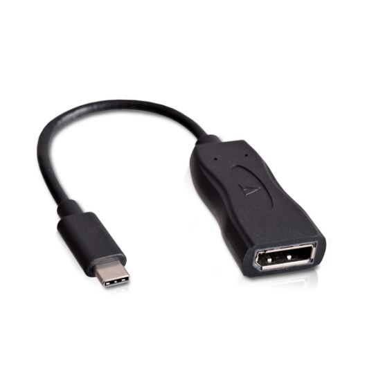 V7 USB-C Male to DisplayPort 1.2 Female 21.6 Gbps 4K UHD - V7UCDP-BLK-1E