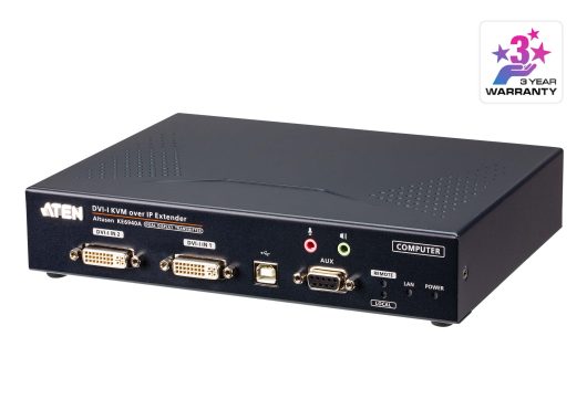 Aten DVI-I Dual Display KVM over IP Transmitter | KE6940AT-AX-E
