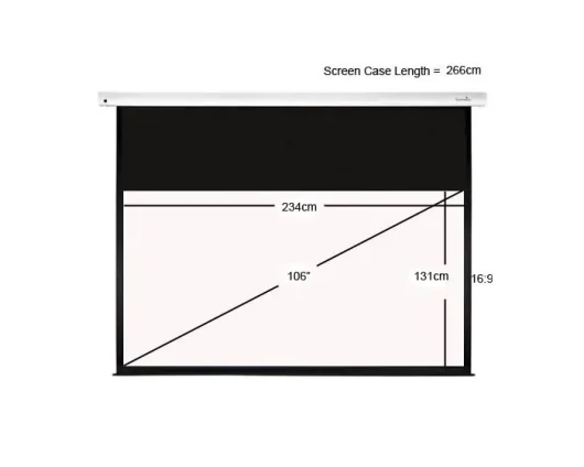 Sapphire Electric Acoustic Transparent 234x131cm Projector Screen 16:9 106"