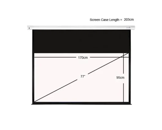 Sapphire Electric 170x95cm Projector Screen 16:9 77 inch SEWS180RWSF-ATR