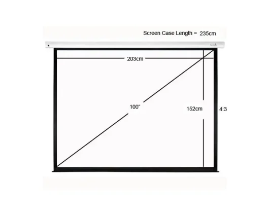 Sapphire Electric 203x152cm Projector Screen 4:3 100 inch SEWS200RBV-ATR
